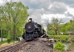 EBT 16 northbound with the 3 o'clock departure crossing Blacklog Creek